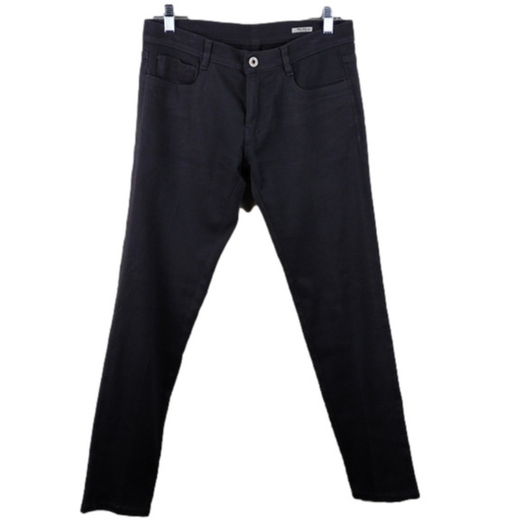 Miu Miu Made In Italy Gray Cotton Five Pocket Mid Rise Straight Leg Color Jeans - Picture 1 of 10